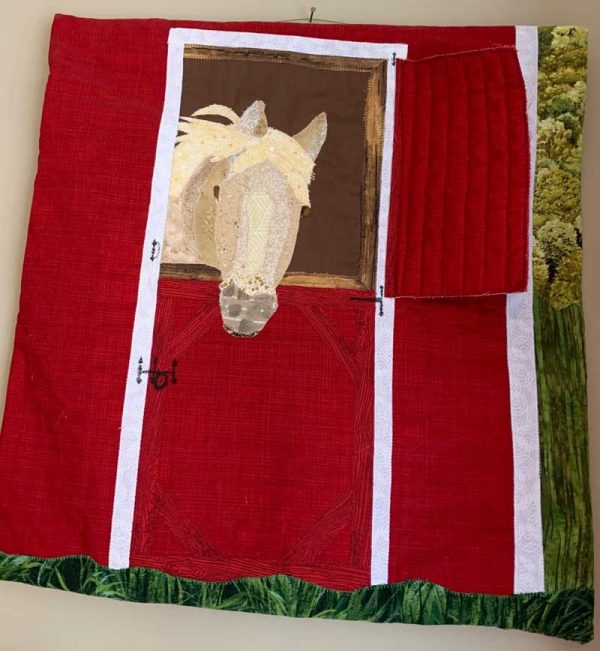 custom horse fabric portrait