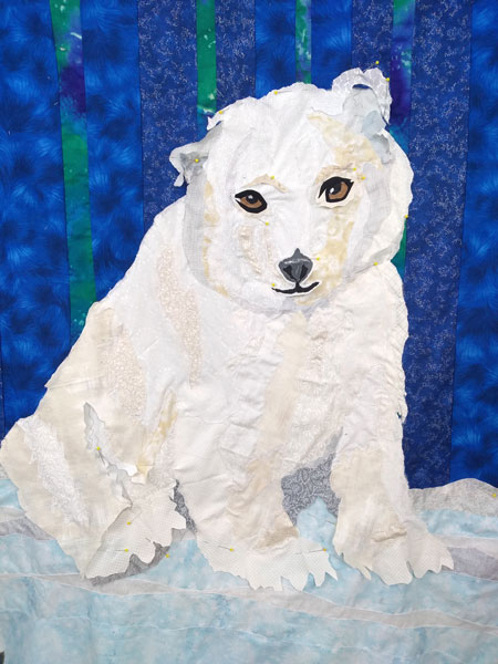 polar bear wallhanging in progress
