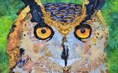 The Creation of a Great Horned Owl: A Fabric Collage Class with Susan Carlson